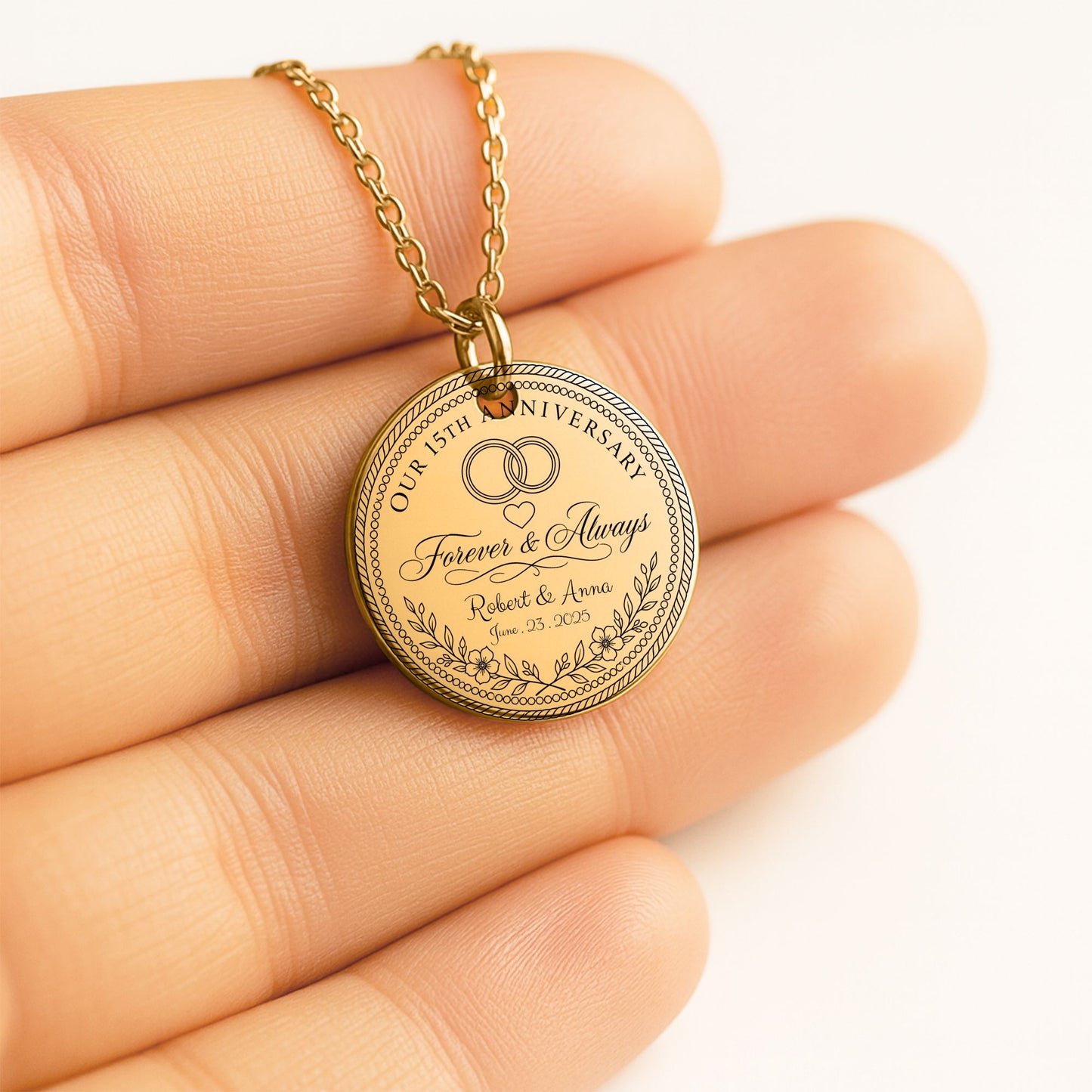 Fine Links Coin Necklace