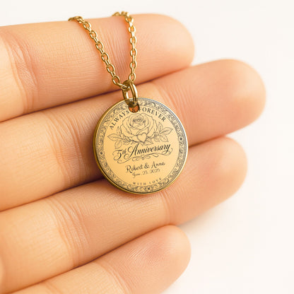 Fine Links Coin Necklace