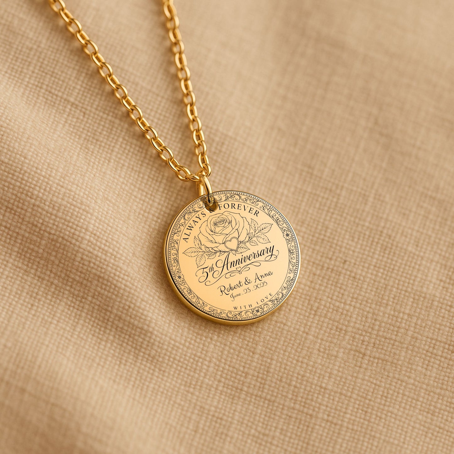Fine Links Coin Necklace