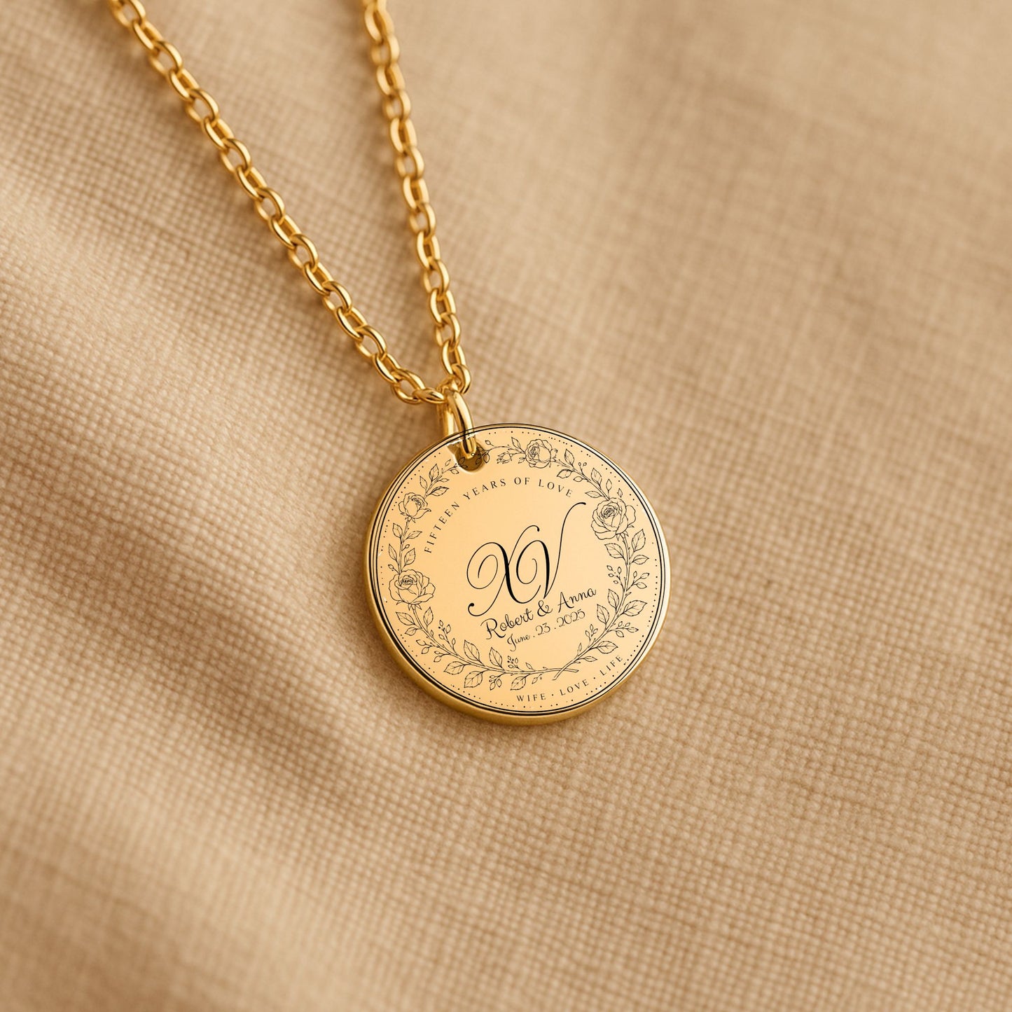 Fine Links Coin Necklace