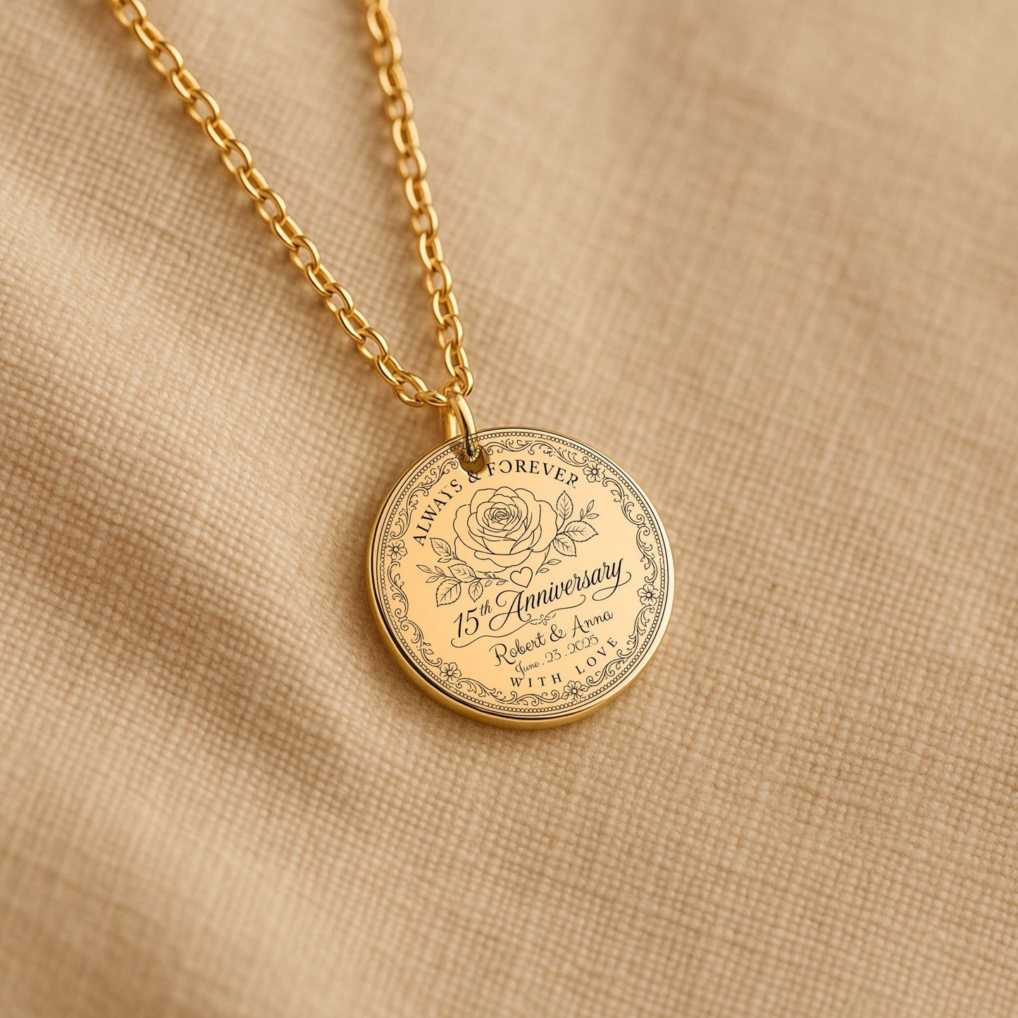 Fine Links Coin Necklace