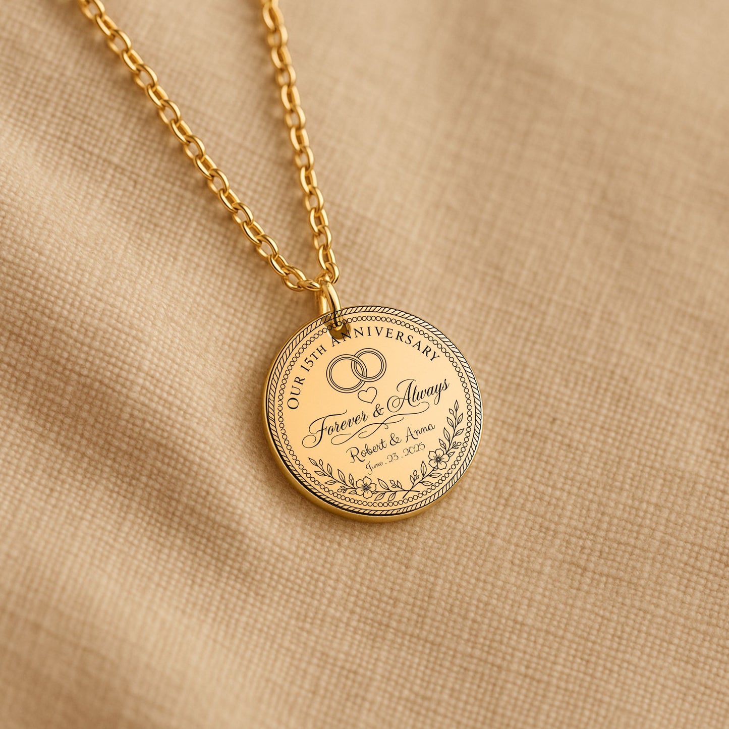 Fine Links Coin Necklace