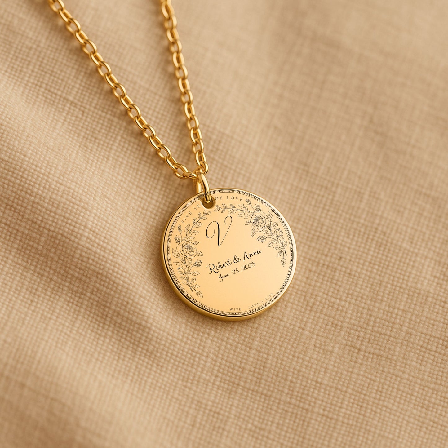 Fine Links Coin Necklace