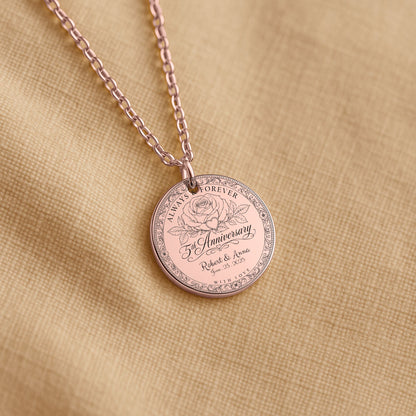Fine Links Coin Necklace