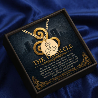 Celtic Triskele Necklace, Personalized Jewelry, Custom Engraved Pendant, Unique Gift for Her