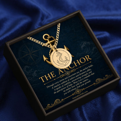 Personalized Anchor Necklace, Nautical Gift for Sailors, Engraved Jewelry