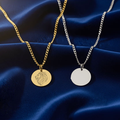 Lion Necklace, Gold Lion Pendant, Symbol of Strength Jewelry, Personalized Lion Jewelry, Courageous Lion Gift